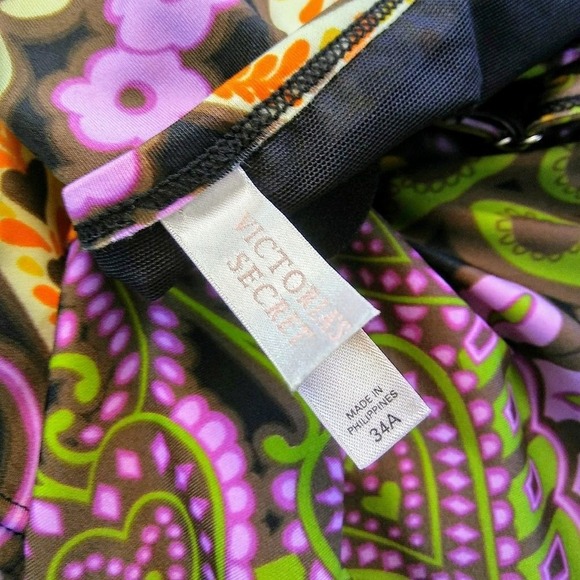 Victoria Secret Paisley 34A Padded Tank Top - Picture 3 of 5